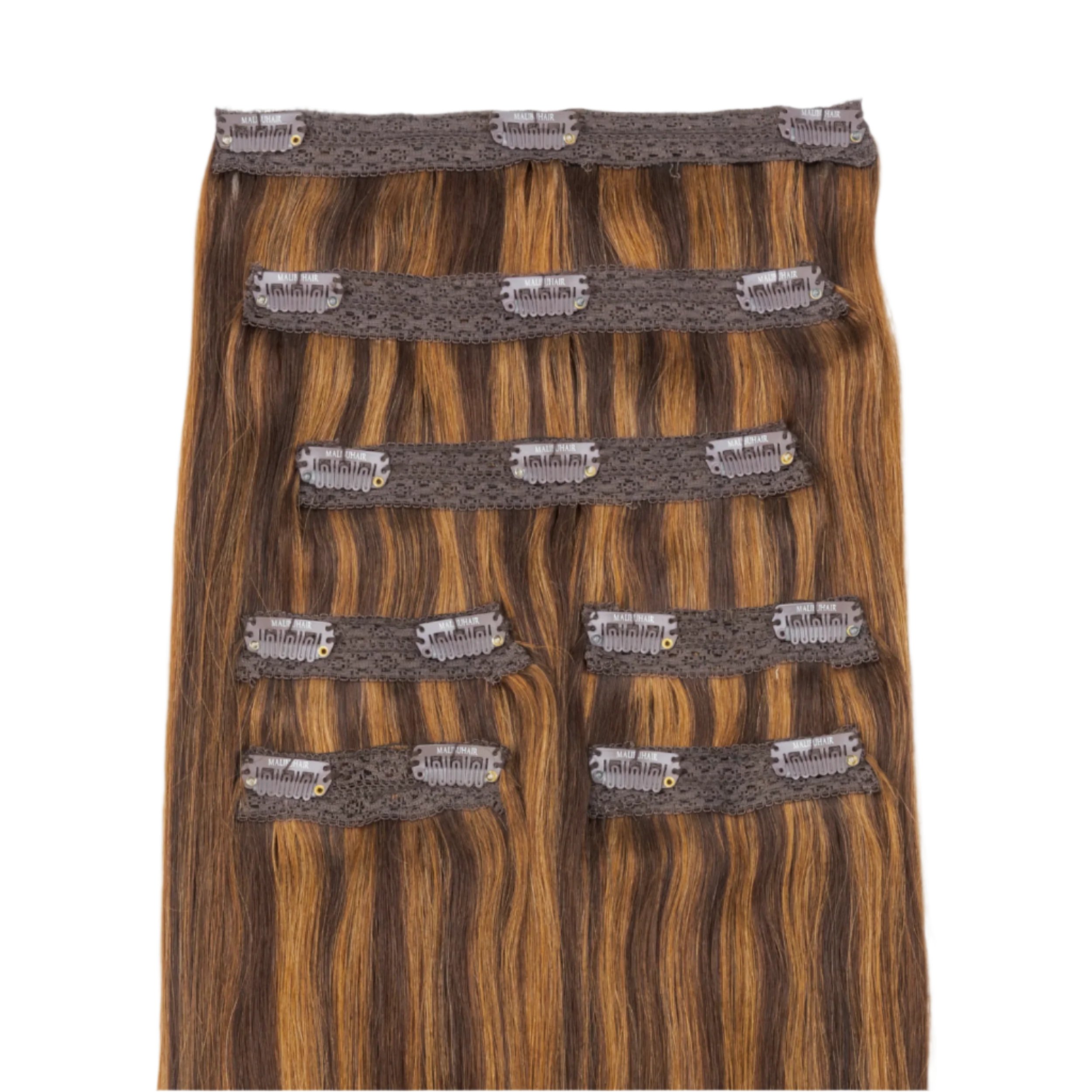 7 Pieces Dimensional Auburn Brown (14 Inches)